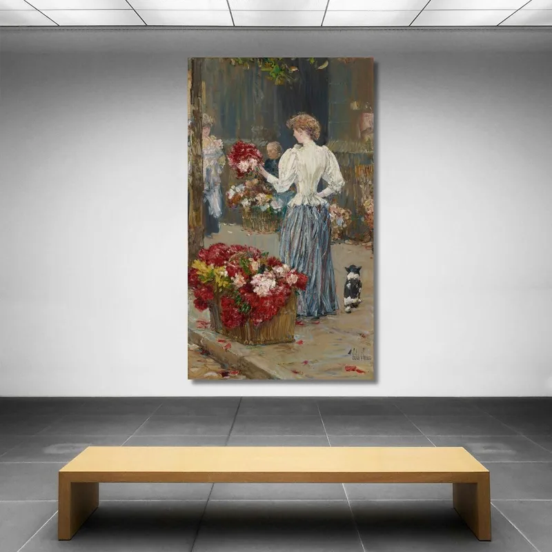 Fille Aux Fleurs Childe Hassam