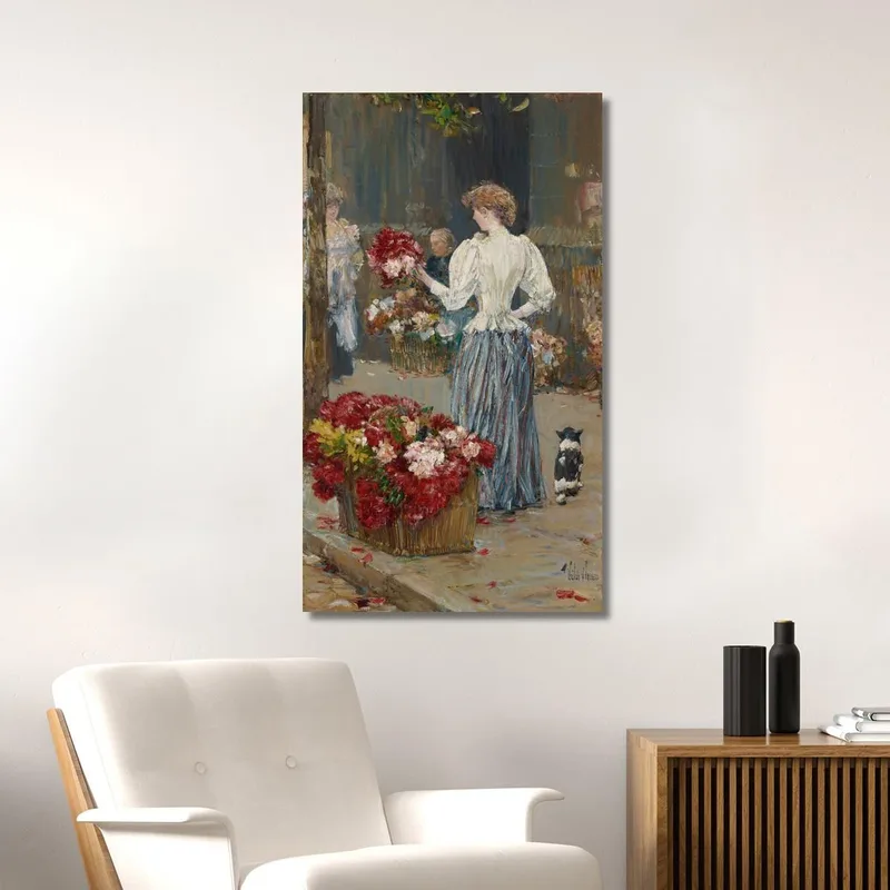 Fille Aux Fleurs Childe Hassam