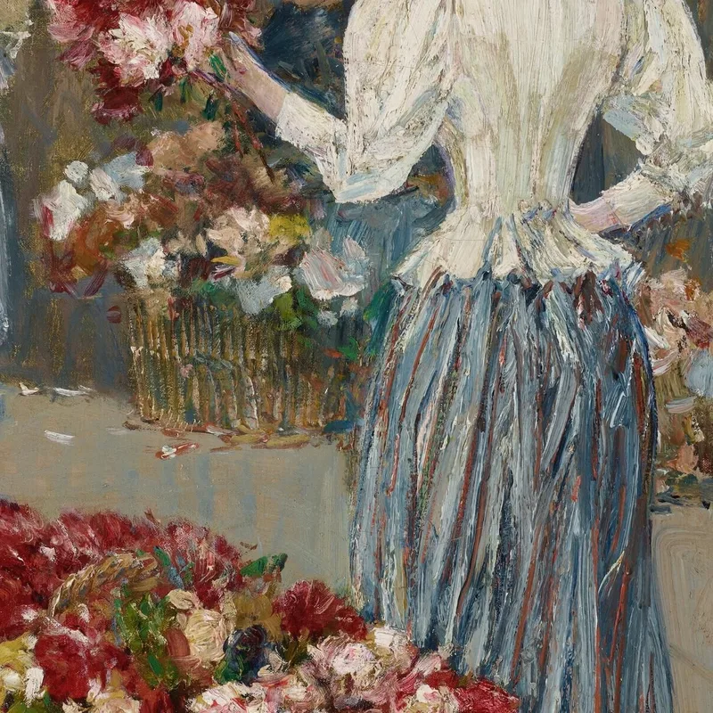 Fille Aux Fleurs Childe Hassam