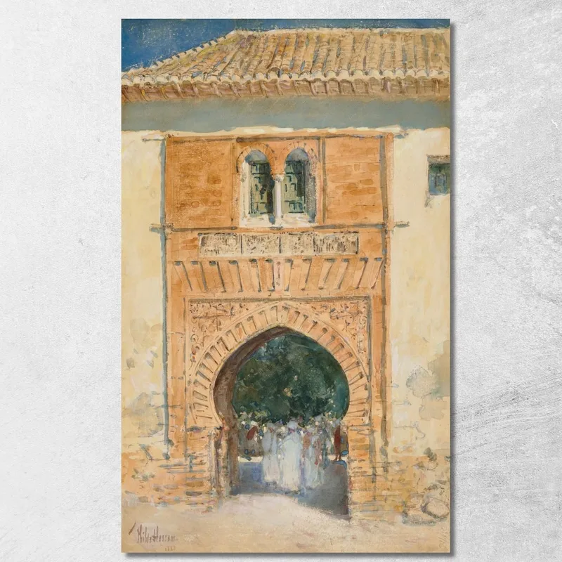 Porte De L'Alhambra Childe Hassam tableau impression sur toile