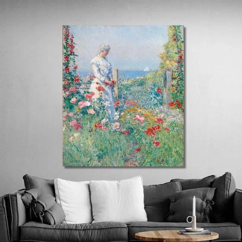 Dans Le Jardin Celia Thaxter Dans Son Jardin Childe Hassam