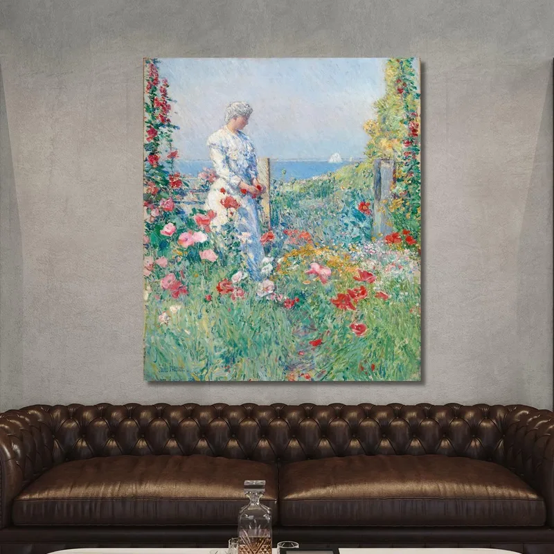 Dans Le Jardin Celia Thaxter Dans Son Jardin Childe Hassam