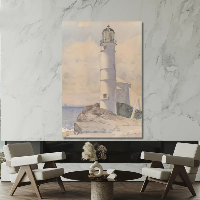 Faro De La Isla De Shoals Childe Hassam