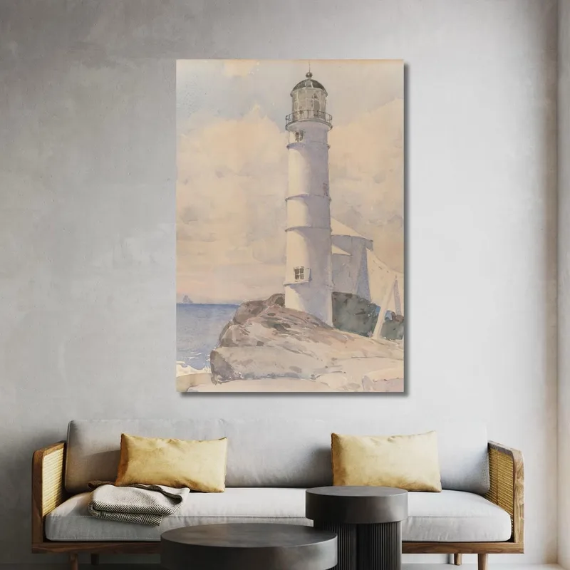 Faro De La Isla De Shoals Childe Hassam