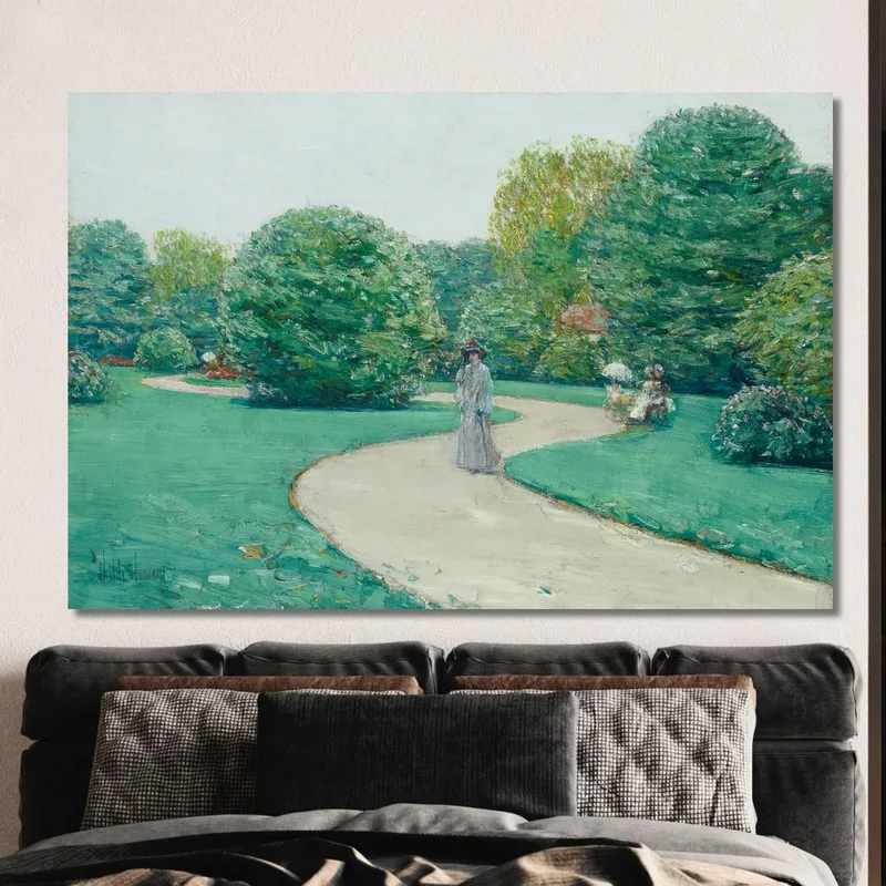 Parque Monceaux París Childe Hassam