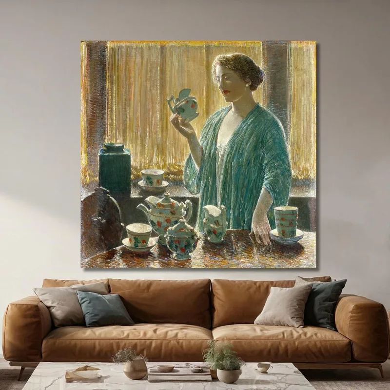 Juego De Té De Fresa Childe Hassam