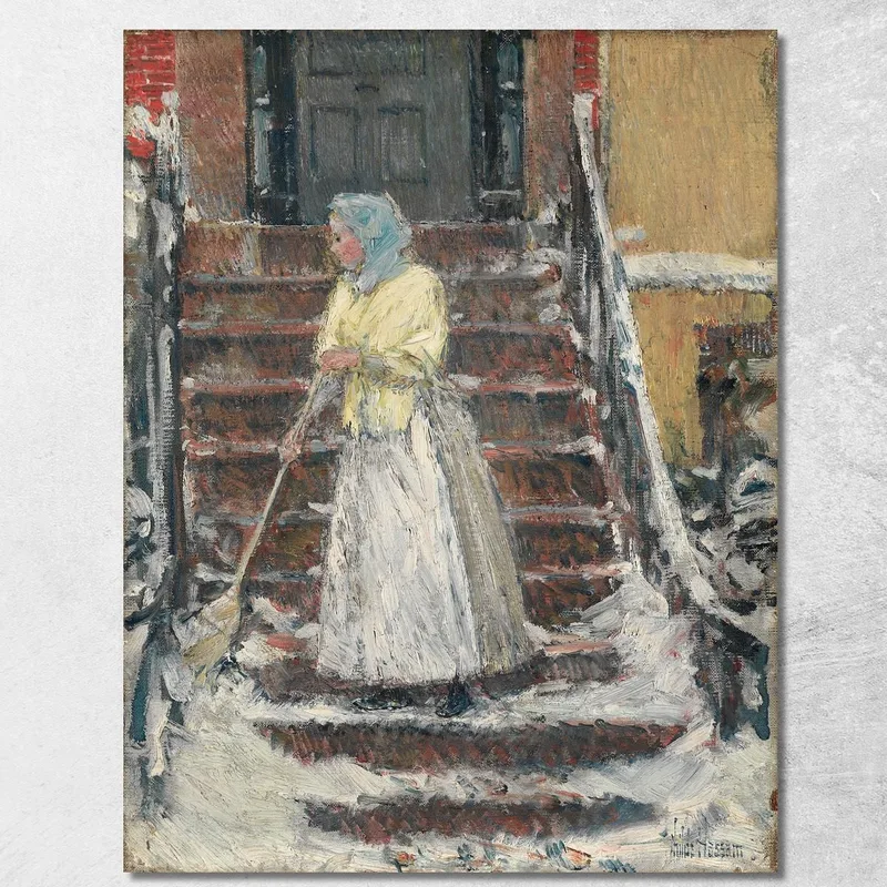 Balayage De La Neige Childe Hassam tableau impression sur toile