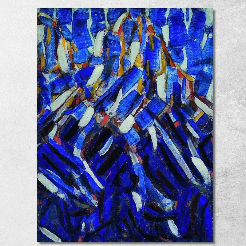Abstraktion Der Blaue Berg Christian Rohlfs drucken auf leinwand