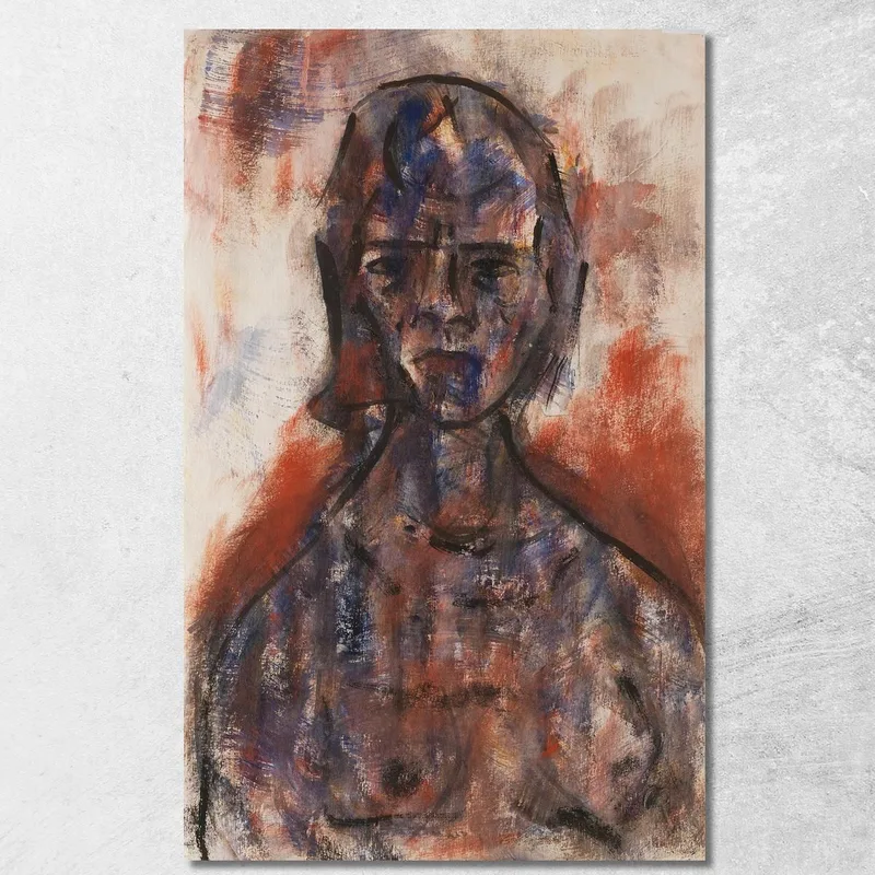 Aktstudie Christian Rohlfs drucken auf leinwand