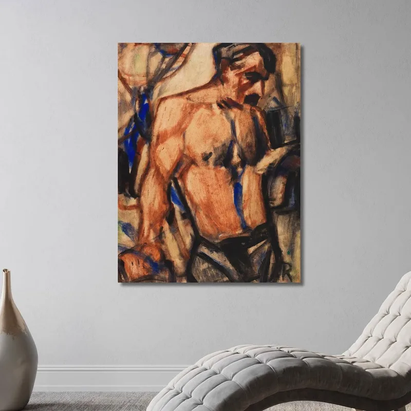 Worker With Bare Torso Christian Rohlfs