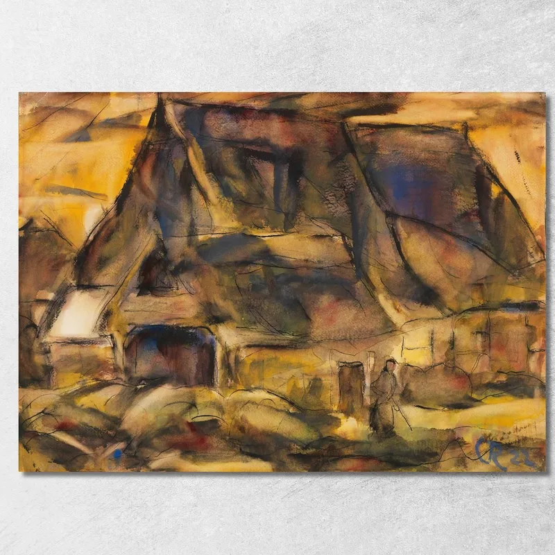 Bauernhaus In Holstein Christian Rohlfs drucken auf leinwand