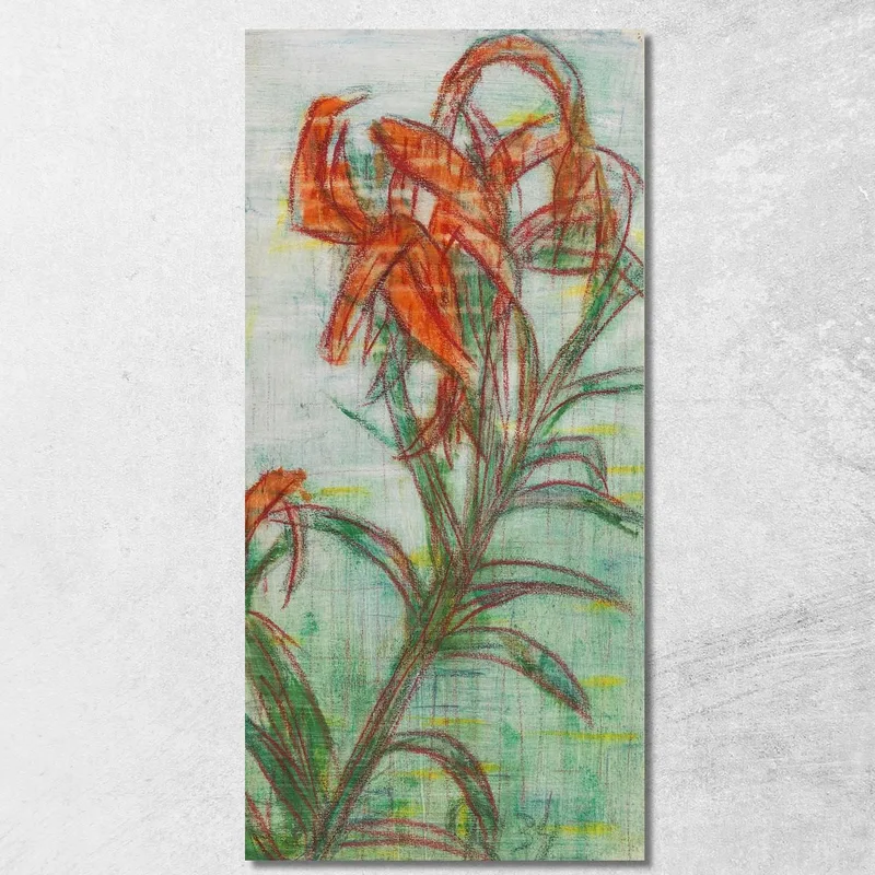 Blumenstillleben Christian Rohlfs drucken auf leinwand