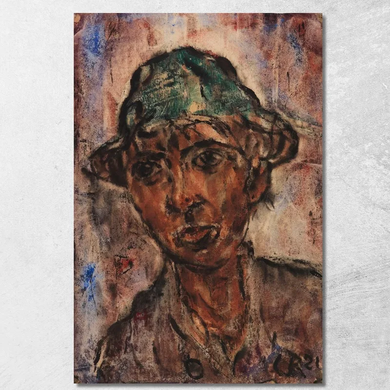 Bursche Mit Hut Christian Rohlfs drucken auf leinwand