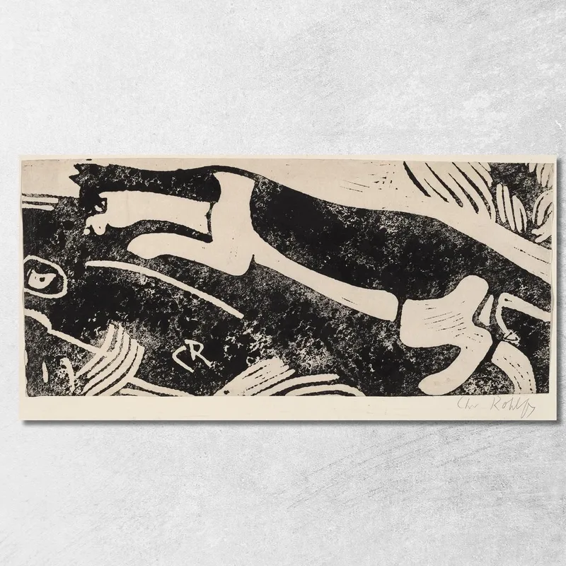 Katze Und Maus Christian Rohlfs drucken auf leinwand