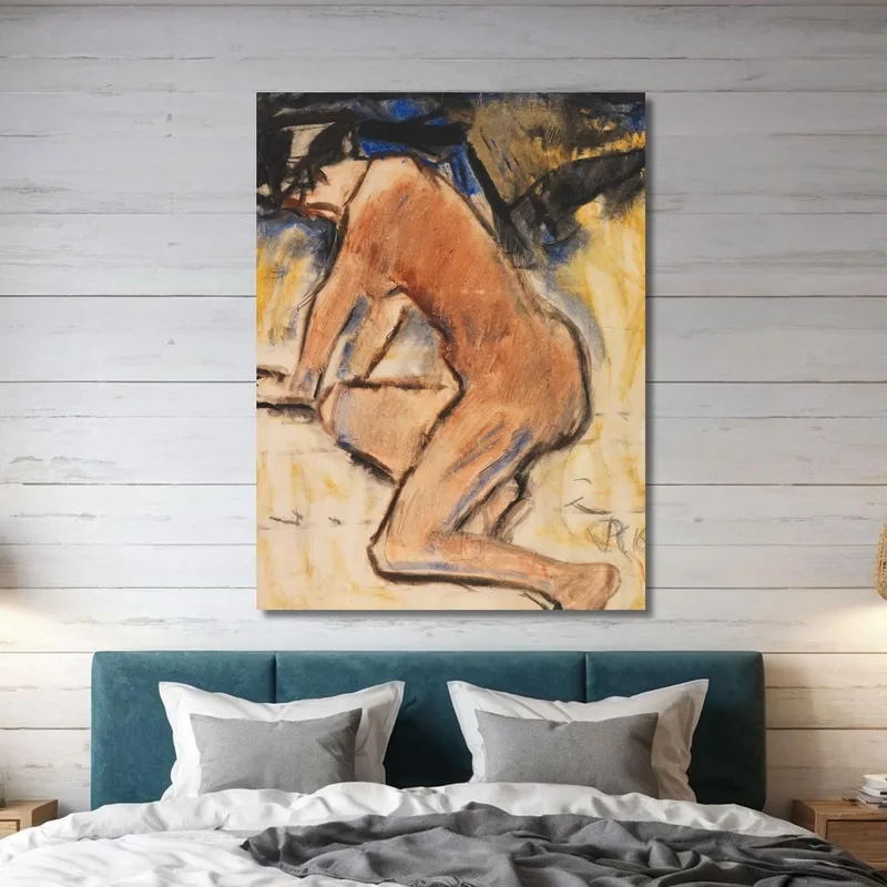 Desnudo Arrodillado Christian Rohlfs