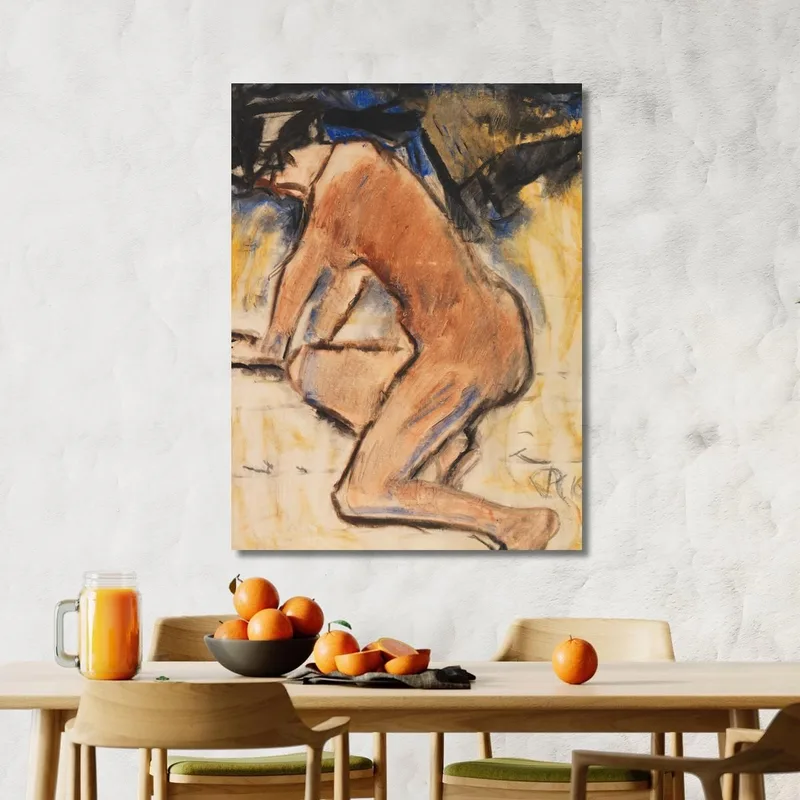 Desnudo Arrodillado Christian Rohlfs