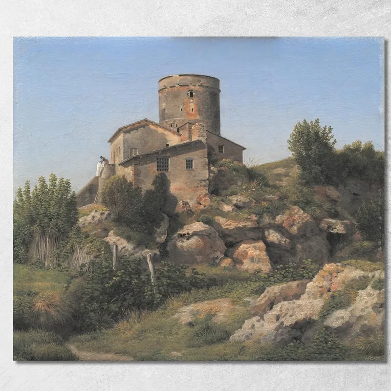 A Building Near Tor Di Quinto Outside Rome Christoffer Wilhelm Eckersberg canvas print