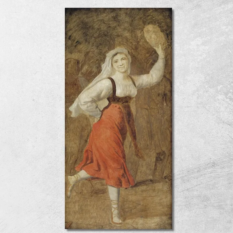 A Dancing Italian Girl Christoffer Wilhelm Eckersberg canvas print