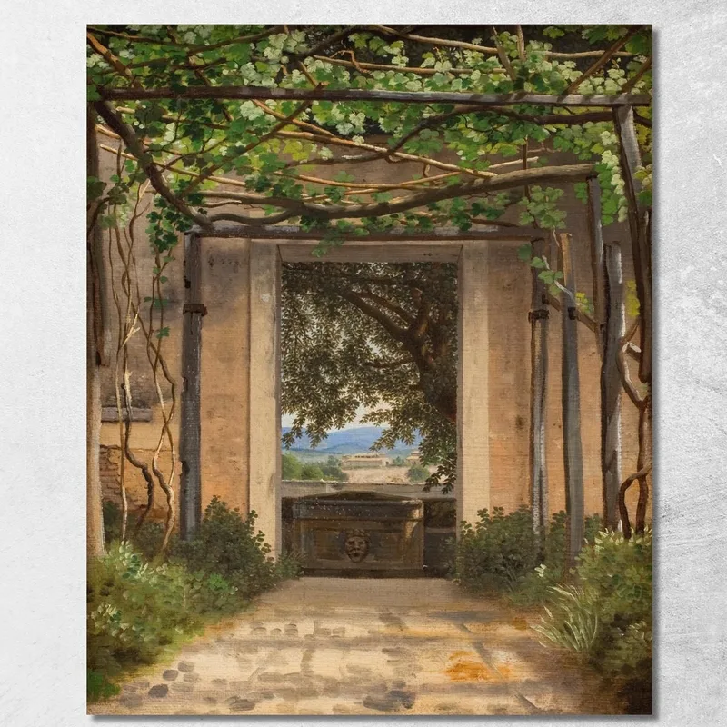 A Pergola, Italy Christoffer Wilhelm Eckersberg canvas print