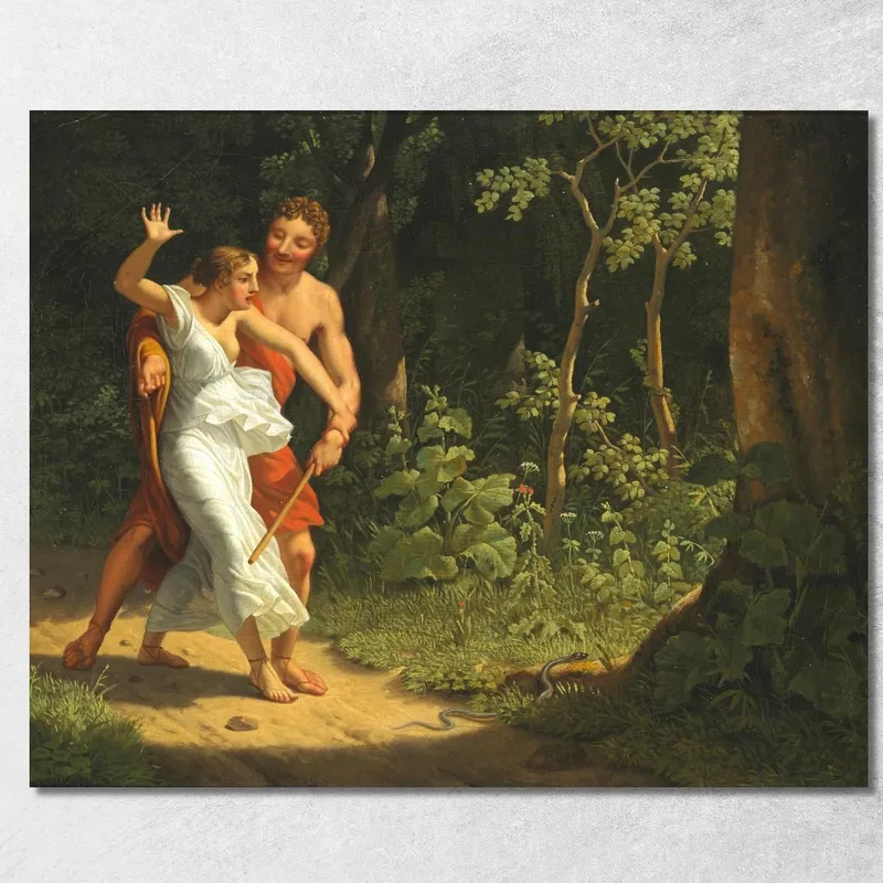 A Seduction Scene In A Forest Christoffer Wilhelm Eckersberg canvas print