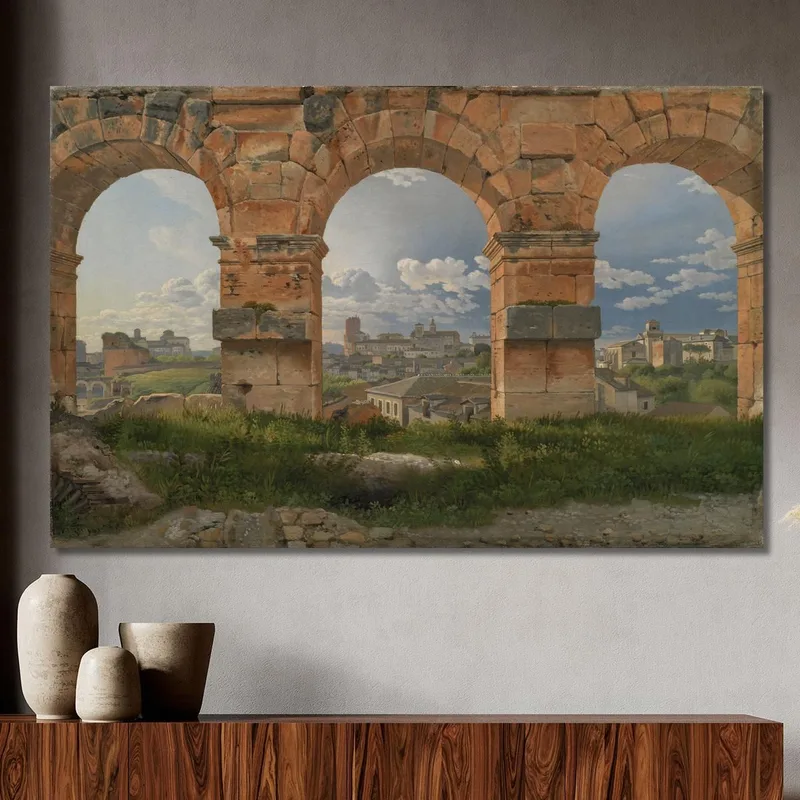 A View Through Three Arches Of The Third Storey Of The Colosseum Christoffer Wilhelm Eckersberg