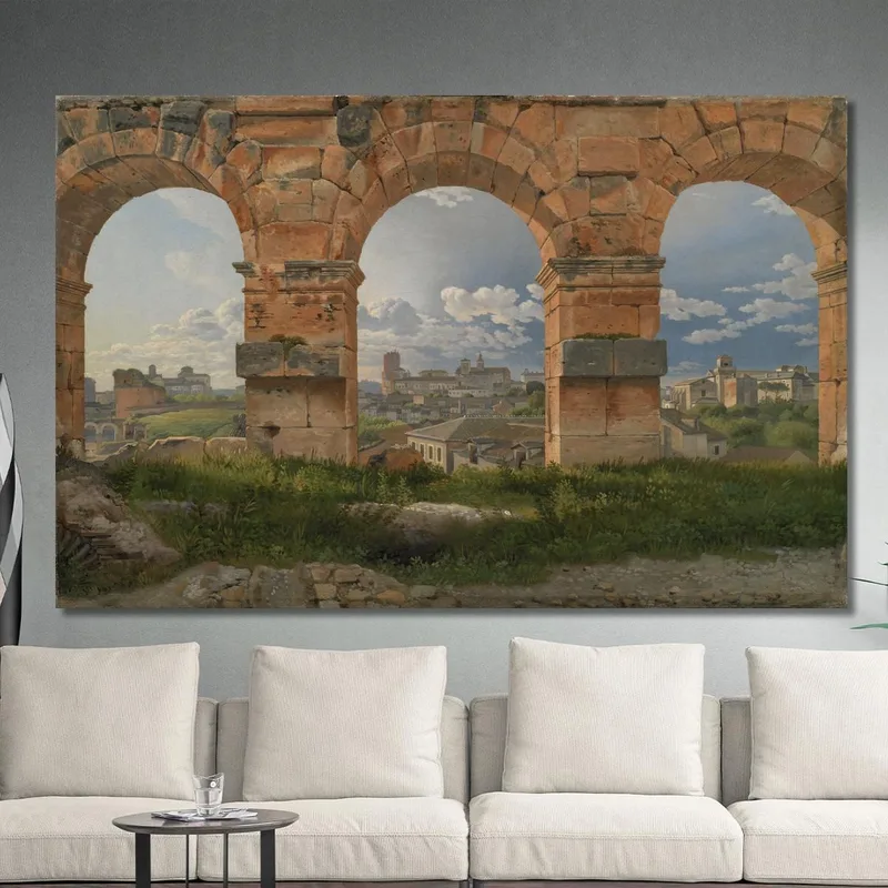 A View Through Three Arches Of The Third Storey Of The Colosseum Christoffer Wilhelm Eckersberg