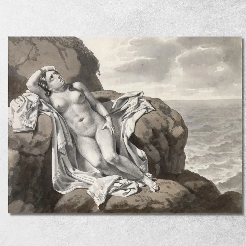 Andromeda Chained To A Rock Christoffer Wilhelm Eckersberg canvas print