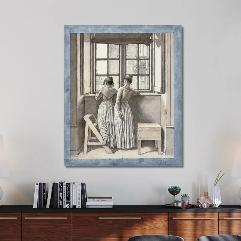 At A Window In The Artist'S Studio Christoffer Wilhelm Eckersberg