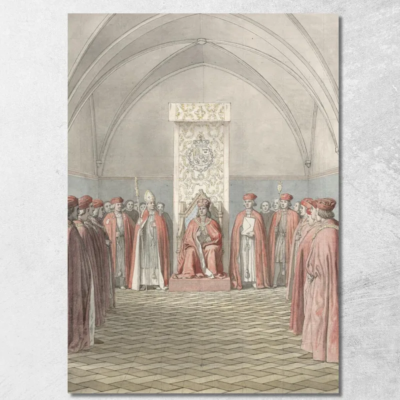 Establishment Of The Order Of The Elephant Christoffer Wilhelm Eckersberg canvas print