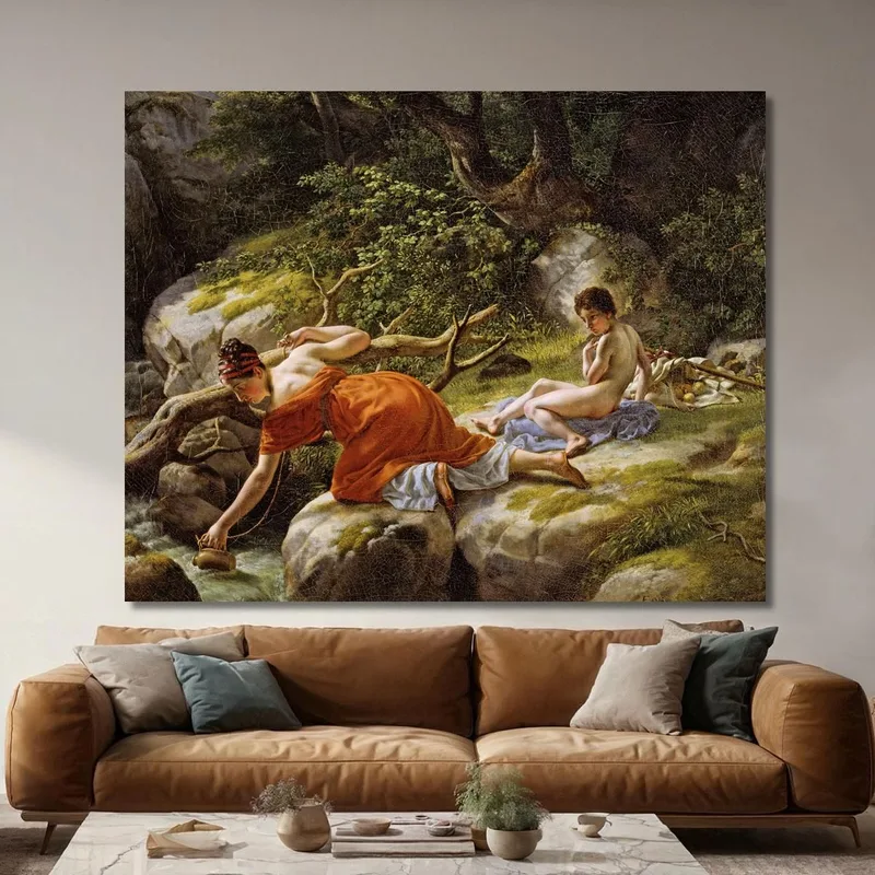 Hagar Und Ismael In Der Wüste Christoffer Wilhelm Eckersberg