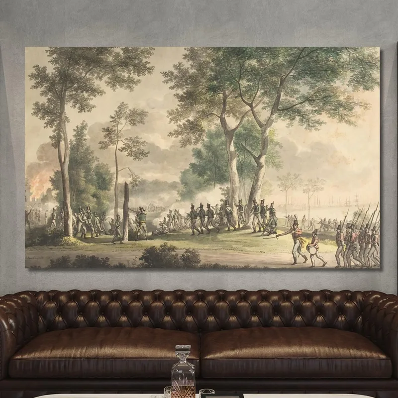 The Livjæger'S Attack In Classen'S Garden 31 August 1807 Christoffer Wilhelm Eckersberg