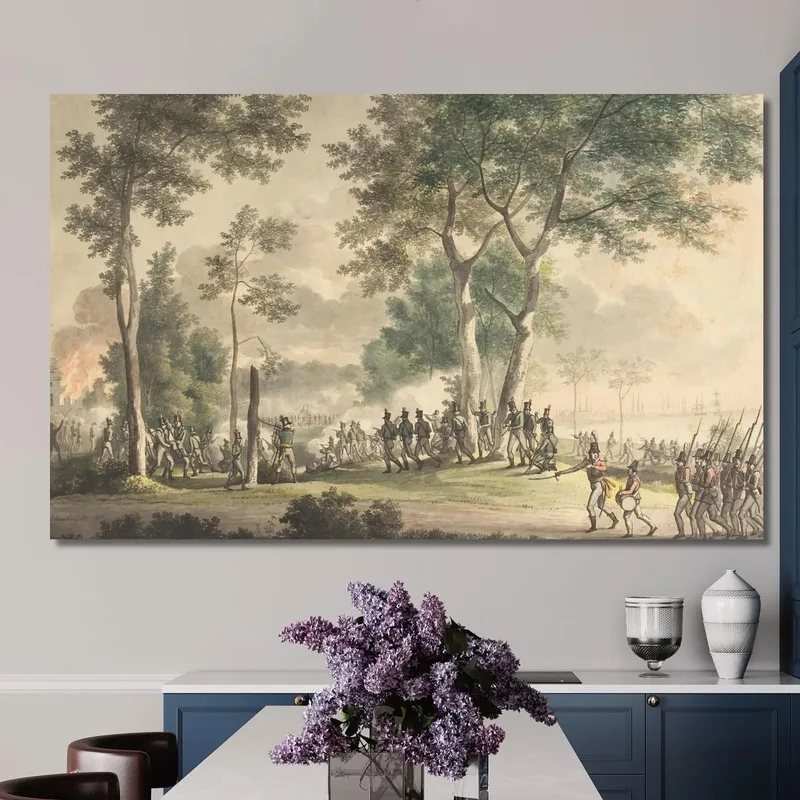 The Livjæger'S Attack In Classen'S Garden 31 August 1807 Christoffer Wilhelm Eckersberg
