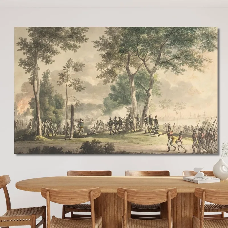 The Livjæger'S Attack In Classen'S Garden 31 August 1807 Christoffer Wilhelm Eckersberg