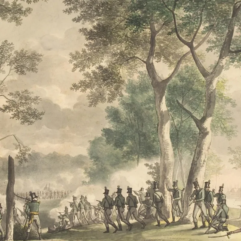 The Livjæger'S Attack In Classen'S Garden 31 August 1807 Christoffer Wilhelm Eckersberg