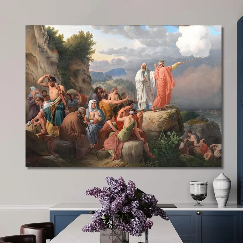 Moses Lets The Red Sea Return And Pharaoh'S Army Is Overwhelmed Christoffer Wilhelm Eckersberg