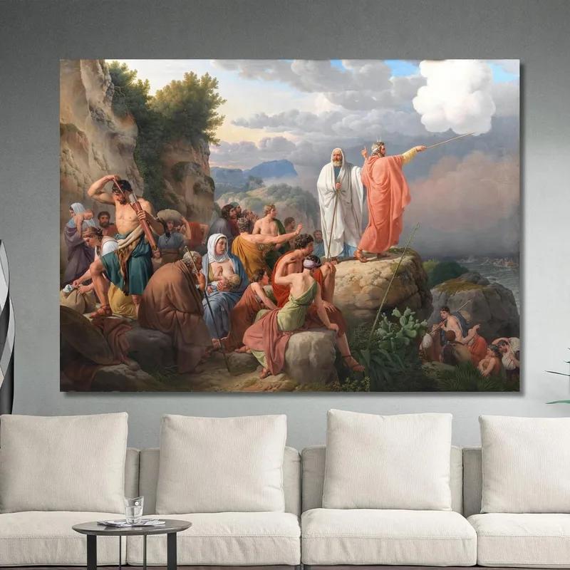 Moses Lets The Red Sea Return And Pharaoh'S Army Is Overwhelmed Christoffer Wilhelm Eckersberg