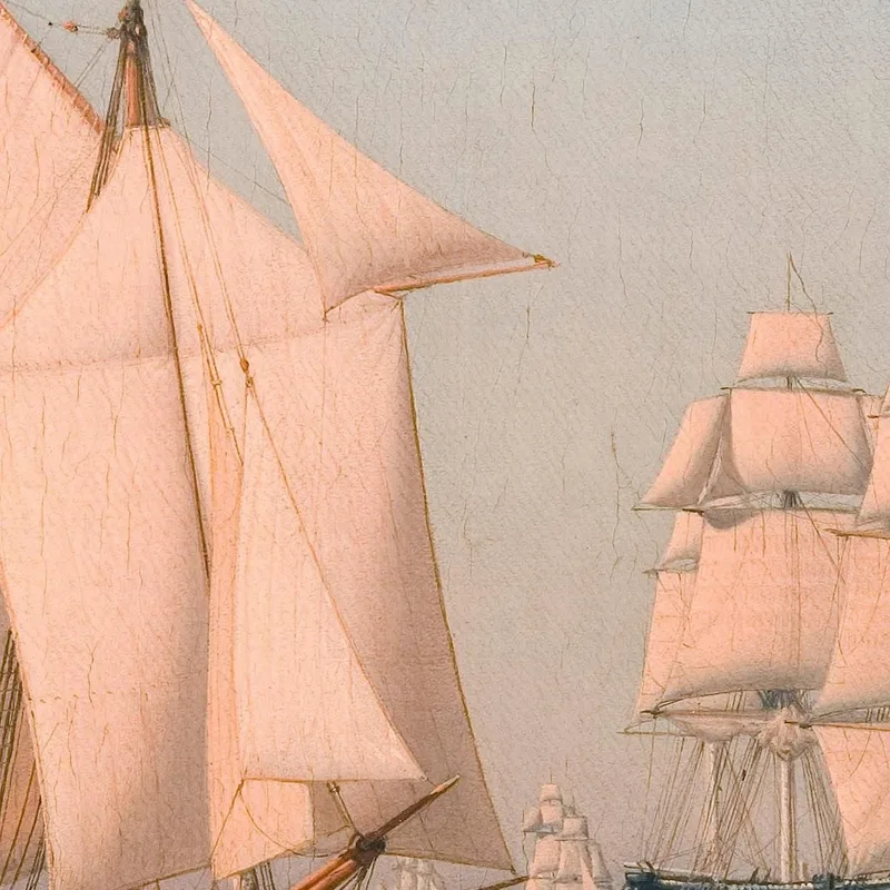 Ships Under Sail In A Mild Breeze On A Clear Summer'S Afternoon Christoffer Wilhelm Eckersberg