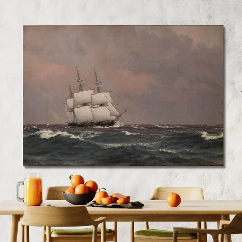 La Corbeta Najaden En Mares Agitados Christoffer Wilhelm Eckersberg