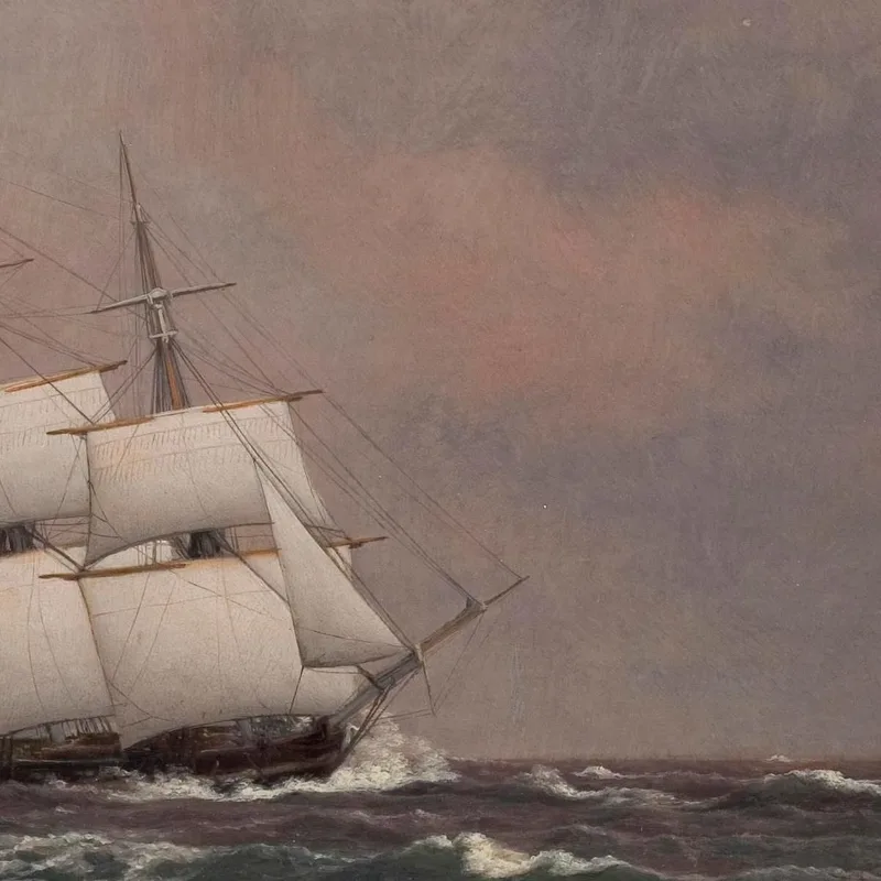 La Corbeta Najaden En Mares Agitados Christoffer Wilhelm Eckersberg