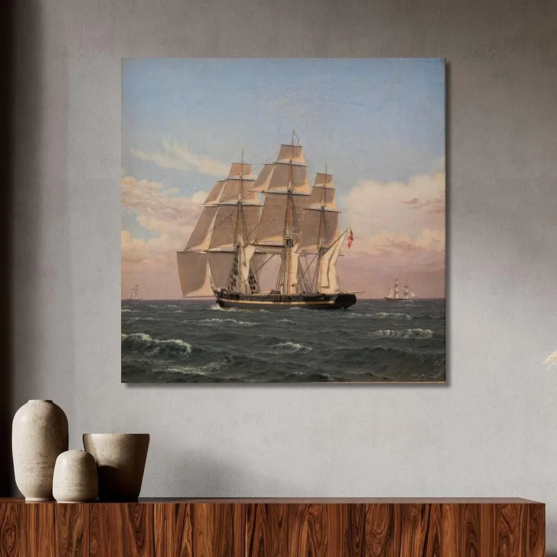 The Corvette Najaden Under Sail Christoffer Wilhelm Eckersberg