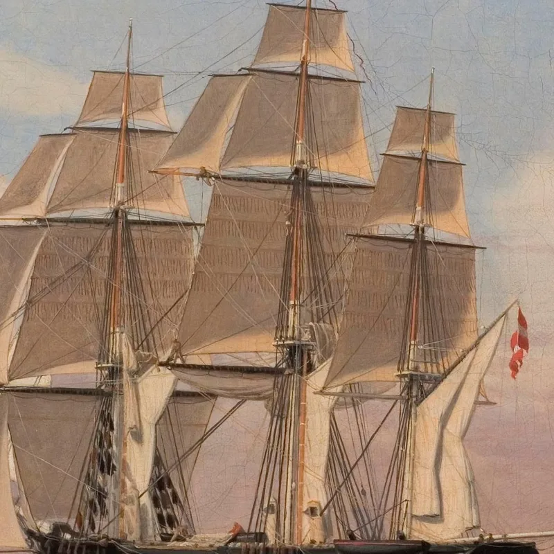 The Corvette Najaden Under Sail Christoffer Wilhelm Eckersberg