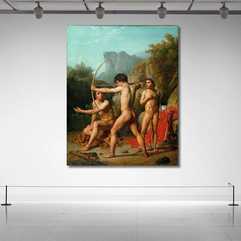 Drei Spartanische Jungen Beim Bogenschießen Christoffer Wilhelm Eckersberg