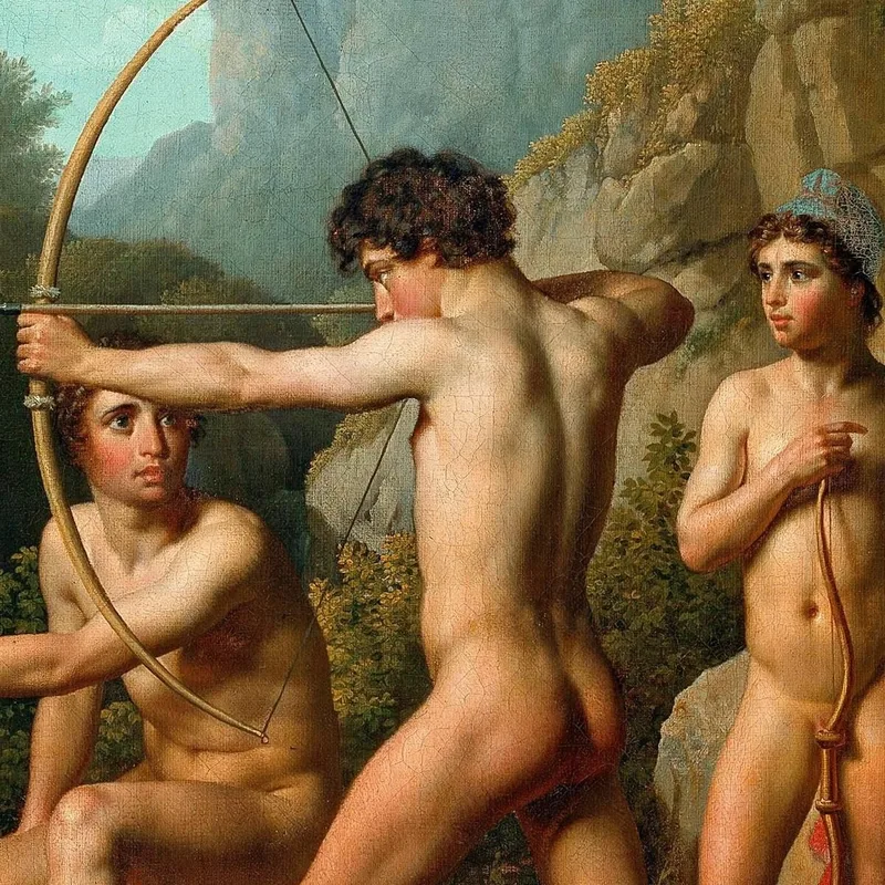 Drei Spartanische Jungen Beim Bogenschießen Christoffer Wilhelm Eckersberg