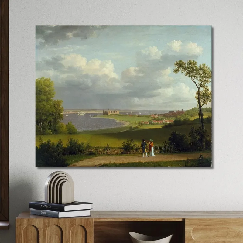 Veduta A Nord Del Castello Di Kronborg Christoffer Wilhelm Eckersberg