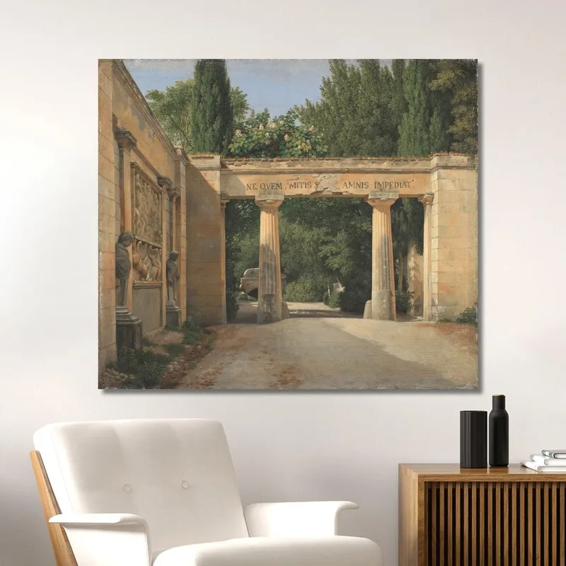 Vista Del Jardín De La Villa Borghese En Roma Christoffer Wilhelm Eckersberg