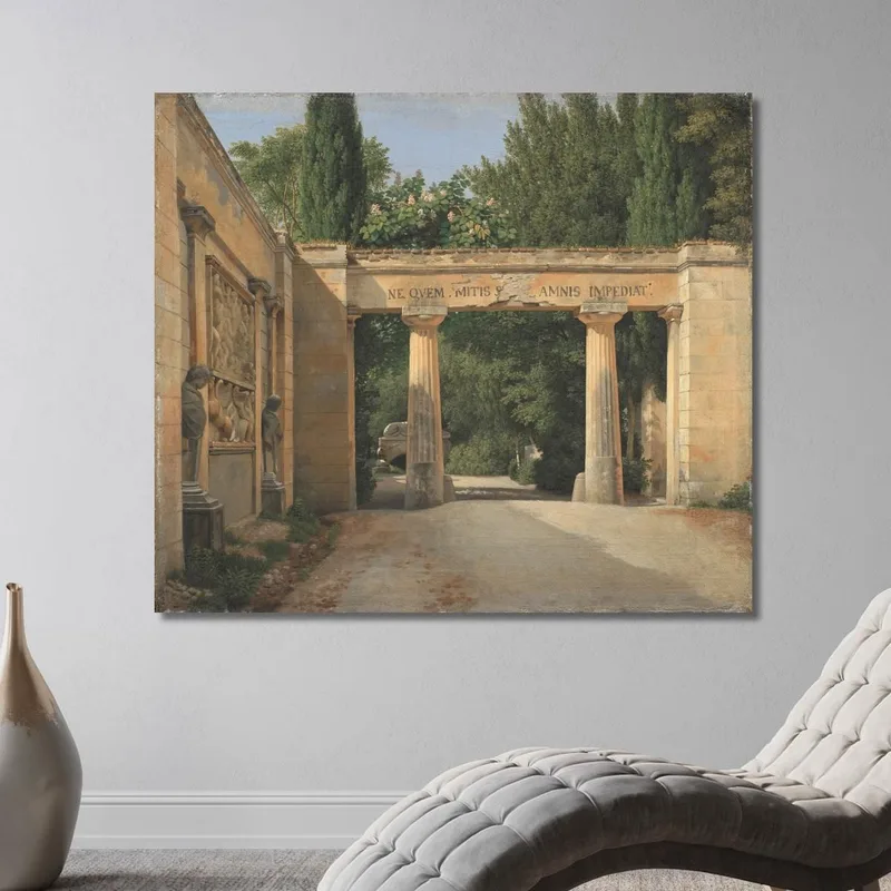 Vista Del Jardín De La Villa Borghese En Roma Christoffer Wilhelm Eckersberg