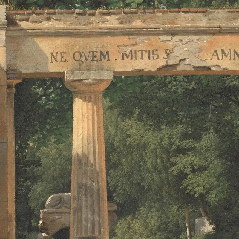Vista Del Jardín De La Villa Borghese En Roma Christoffer Wilhelm Eckersberg