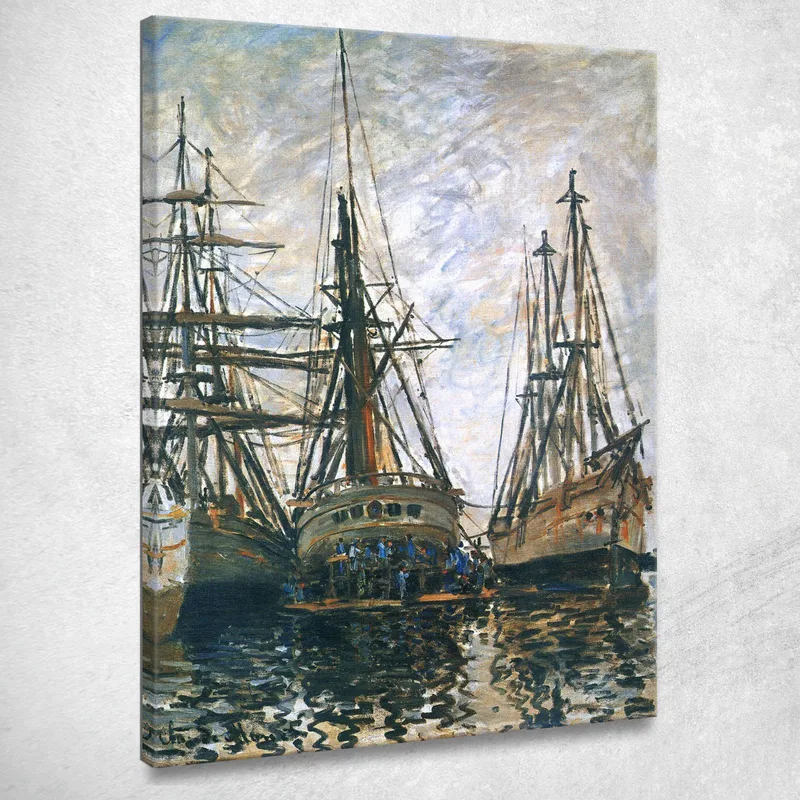 Barche Su Rapair 1873 Claude Monet quadro stampa su tela
