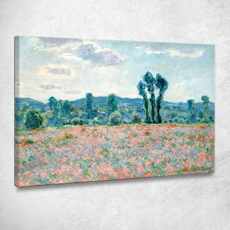 Campo Di Papaveri A Giverny 1890 Claude Monet quadro stampa su tela