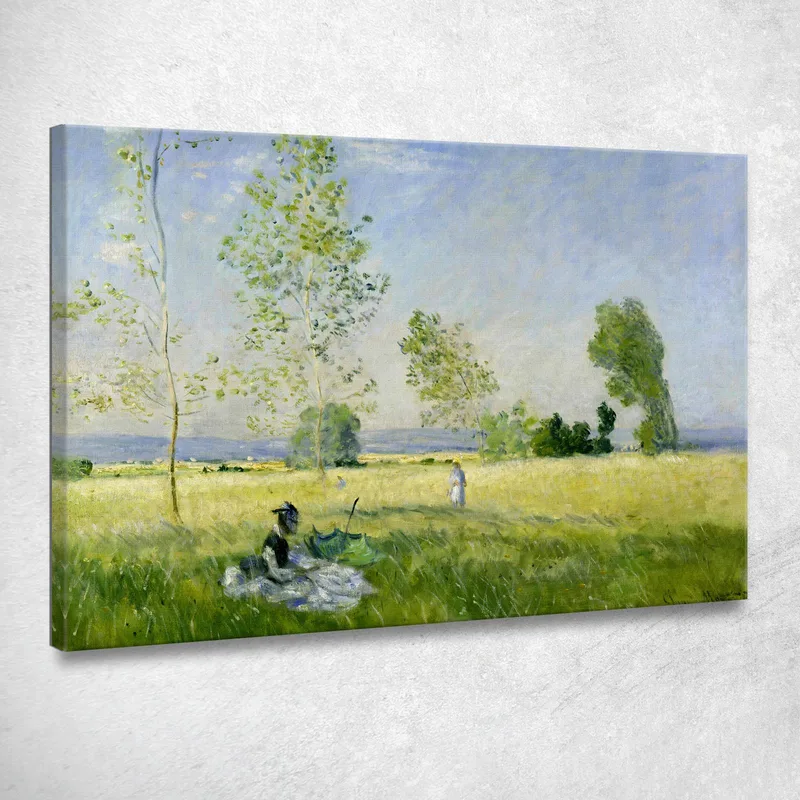 Prato Estivo A Bezons 1874 Claude Monet quadro stampa su tela